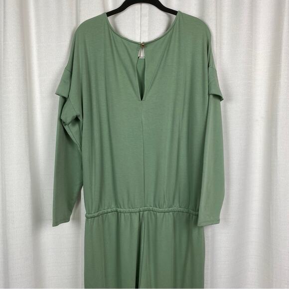 Matilda Jane Mint Green Long Sleeve Resting Day Pocket Knit Jumpsuit Sz.L - Picture 10 of 14